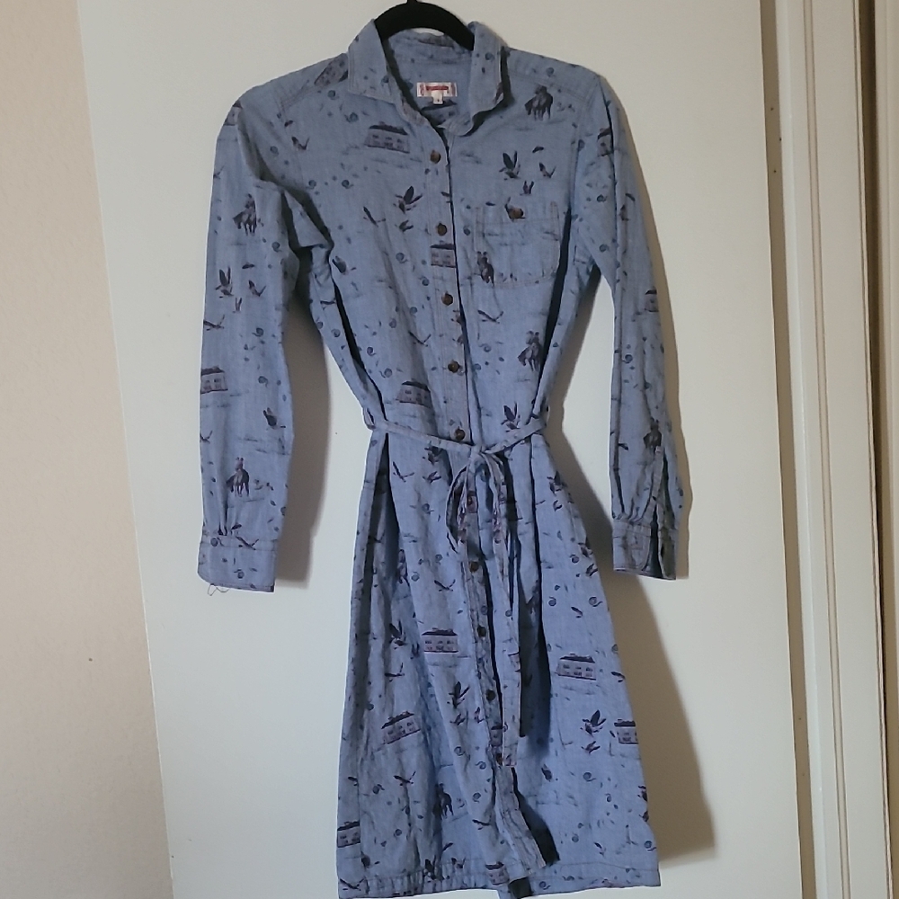 McGregor Blue Western Print Cowgirl Dress